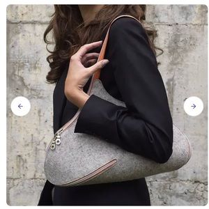 Gray and Brown Shoulder Bag